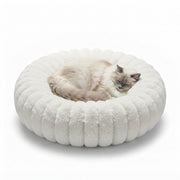 Chat installe dans le lit cocon NUZZO Blanc (70 cm)