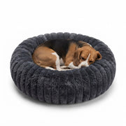 Chien installe dans le lit cocon NUZZO Noir (70 cm)